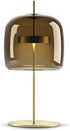 BLLYAYR Настолни лампи Модерен Креативна настолна лампа Художествено Стъкло Спалня Нощна лампа Проста Всекидневна Настолна лампа Настолна лампа (Цвят : кафяв размер :