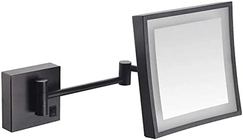Wxliner Огледало за Грим Огледало в Сенниците на Лупа, Led Осветено Огледало за Грим 3X Увеличение на USB Зареждане Квадратна