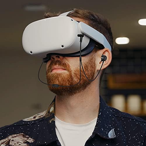 Geekria Eye Проучване Слушалки, VR-слушалки в ушите с микрофон, 3,5 мм Мъжки-Къс кабел тапи за уши, Съвместимост с Oculus