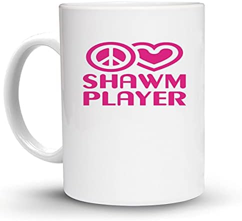 Press Fans - PEACE LOVE SHAWM PLAYER 15 Oz Голяма Керамична Кафеена Чаша, s81