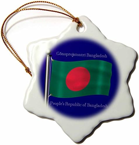 3дРосе вее знамето на Народна Република Бангладеш. - Декорации (ORN_114201_1)