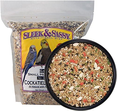 SLEEK & SASSY NUTRITIONAL DIET Garden Small Hookbill No Sunflower Bird Food for Неразделки, Корели, Quaker Parrots & Small