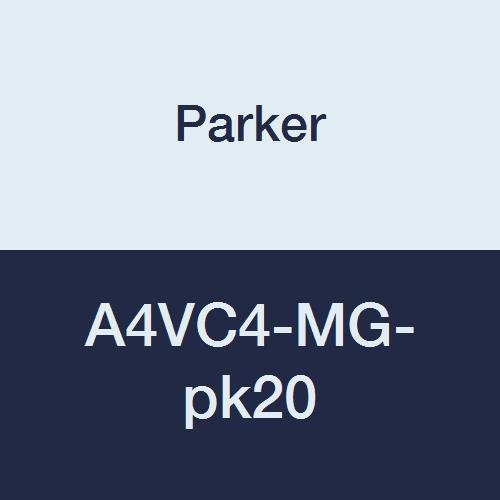 Клапан Parker A4VC4-MG-pk20, Ацетиловый корпус, Push-to-Connect, 1/4 Тръба OD (опаковка от 20 броя)