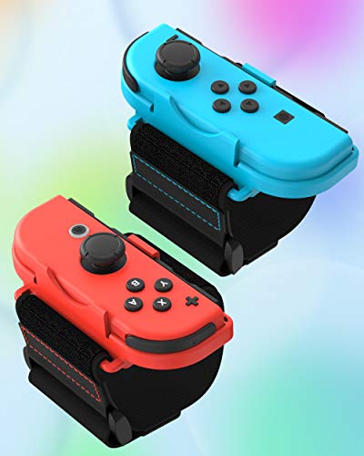 TALK WORKS Joycon Wristband Straps for Nintendo Switch - Ръчни ленти за Just Dance 2021, 2020, 2019, 2018, 2015 - Регулируема