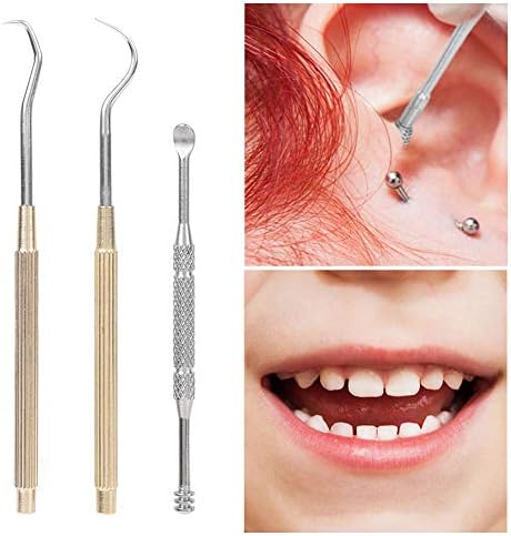 Преносимите Метални клечки за Зъби JUnYuKj, Набор Кофи За Съхранение на Ушите От Неръждаема Стомана, Инструменти За Почистване на Зъбите, устната Кухина за Къмпинг и П?
