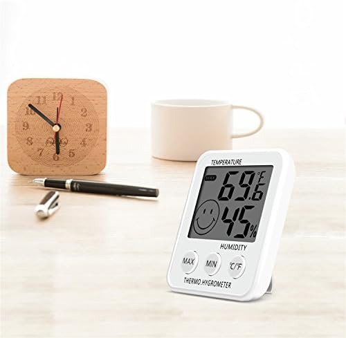 SoeKoa Дигитален Термометър Закрит Влагомер за Измерване Влажността на Стайна Температура Монитор Голям LCD Дисплей Макс/Мин