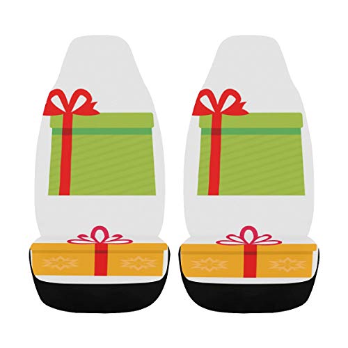 Седалките Коледен Подарък Кутия за Подаръци Декоративни Седалките 2 бр Универсален Fit Airbag Съвместим за Автомобил Suv