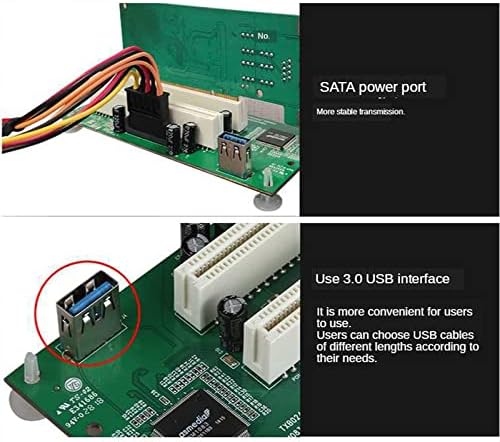 Dongdexiu Компютърен Компонент PCIe към Dual PCI Слот Адаптер за Карта USB 3.0 Разширяване Карта