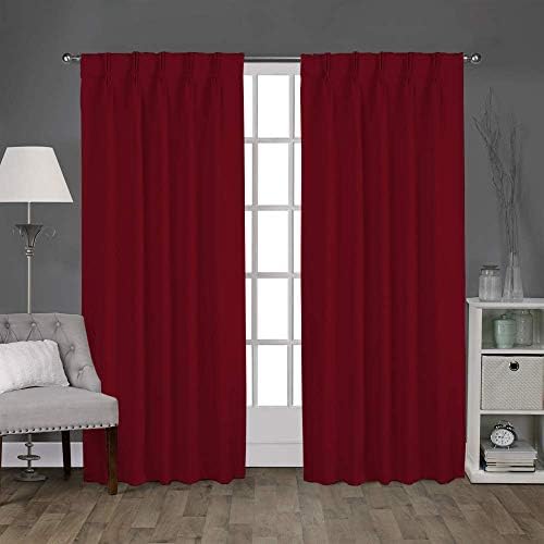 Магически Завеси Double Щипка Pleat Thermal Insulation Blackout Curtains &Window Panel for Bed Room Living Room (1 Панел,42x63,