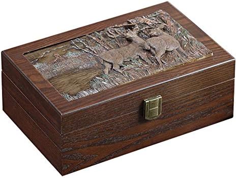 Jewelry Box Organizer Cases Jewelry Box Wooden Double Layer High Capacity Velvet Vintage Бижута Ring Storage Box Box for