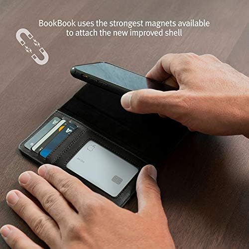 Twelve South MagSafe BookBook за iPhone 12 и 12 Pro | 3-в-1 Кожена чанта-портфейл със Стойка за дисплея/Подвижна магнитна