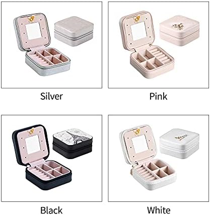 EKDJKK Travel Jewellery Box Jewelry Organizer Mini Jewelry Storage Case, Малка Преносима Ковчег за Колиета Гривни, Обеци,