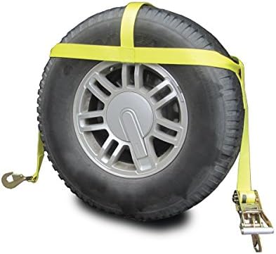 SmartStraps Tire Bonnet Ratchet Straps, жълт (1pk) – Якост на опън на 10 000 паунда, са на безопасно натоварване 3,333