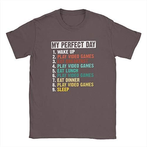 My Perfect Day Смешни T Shirt Video Games Gamer Gift Tees Върховете for Men