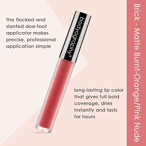BODYOGRAPHY Lip Lava Liquid Lipstick Matte Brick (Burnt Orange/Pink Гол)