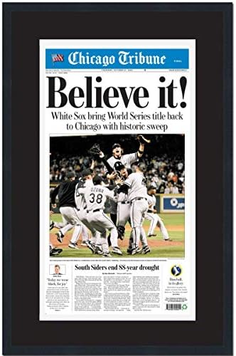 В Чикаго Трибюн Believe It White Sox 2005 World Series Шампионската 17x27 Бейзболна снимка на корицата на вестника Професионално