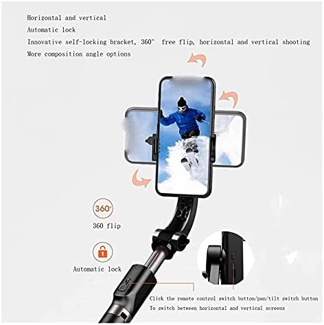 HHWKSJ Selfie Stick, Прибиращ се селфи - нож с wi-fi дистанционно управление и штативной стойка[ Преносими] Алуминиев