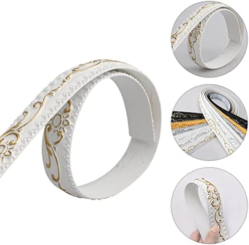Angoily 1pc Mirror Sealing Tape Decorative Ceiling Molding White Wall Trim for Home