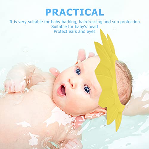 Toddmomy 2pcs Baby Shower Shampoo Cap Adjustable Child Visor Bathing Cap Infants Soft Head Protector Hair Washing Шапка