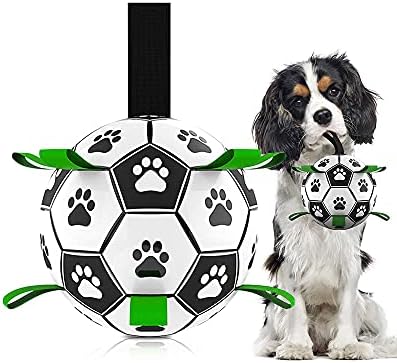 Куче-Футболна Топка-Интерактивни Водни Играчки-Дърпане на въже-Кучето Тегли Играчка Футбол за Малки до Средни Кучета-Играчки