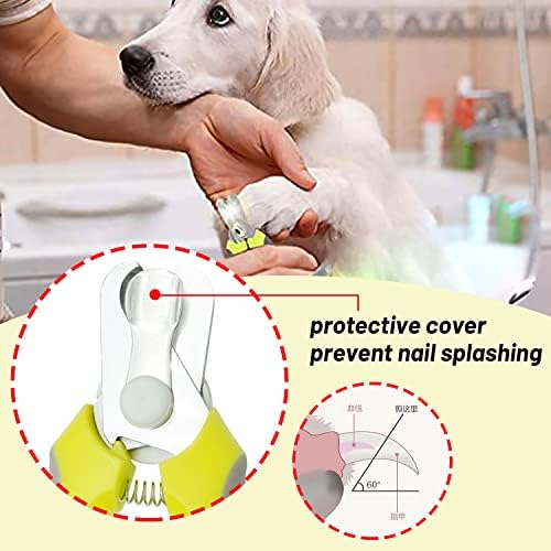 OHHLION Dog & Cat Ножица за нокти и подстригване, с led подсветка и предпазители, избягвайте прекомерно рязане, ножица