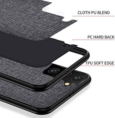 Hicaseer калъф за Galaxy S21,Плат TPU Ултра тънък калъф,смартфон, мобилен телефон на кутията в платно устойчив на удари защитна Броня Калъф за Samsung Galaxy S21 6.2 - Червен