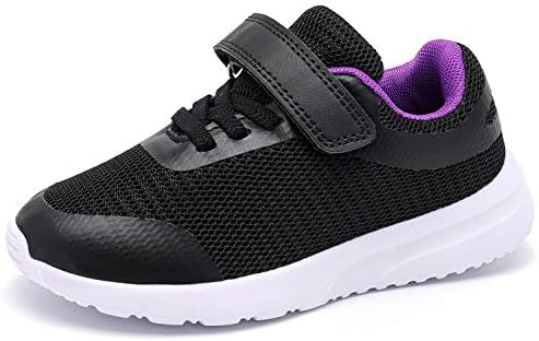 RIBONGZ Toddler Boys & Girls Tennis Shoes Slip On Sneakers Machine Washable Lightweight Running Shoes