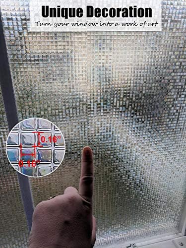 Privacy Window Films, Прозрачен стъклен цвят Static Cling Treatment Отразява Ефекта на дъгата от слънчевата светлина - Домашна сигурност и декорация, Контрол на топлина, защита от uv (кр
