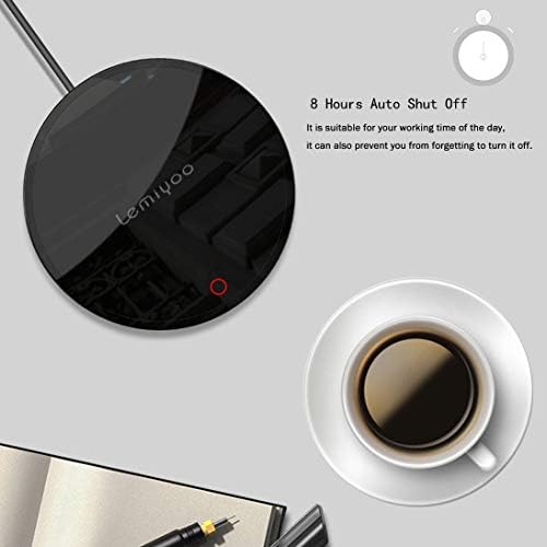 Lemiyoo Coffee Mug Warmer For desk,Smart Coffee Warmer for desk, Тц Warmer Plate For Desk, Beverage Warmer Auto Shut Off,Свещ