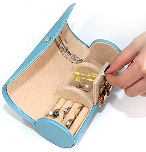 Ковчег за бижута Travel Jewelry Organizer Portable Jewelry Roll for Journey-Пръстени, Обеци, Брошки, най-добрият подарък