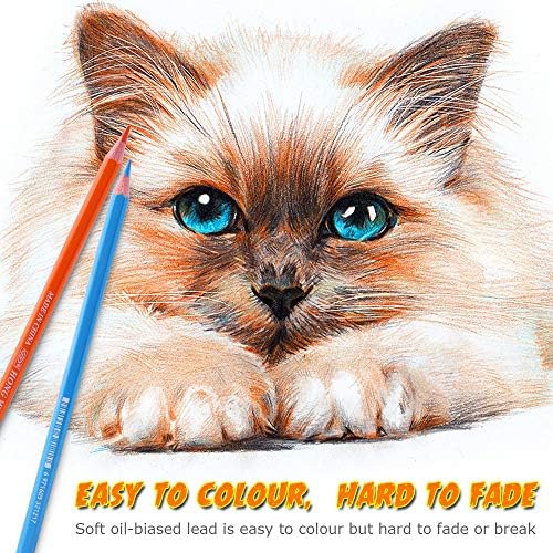 Рисуване с цветни моливи & Art color молив set,За деца и възрастни, начинаещи и художници моливи за оцветяване.(12 цвята)