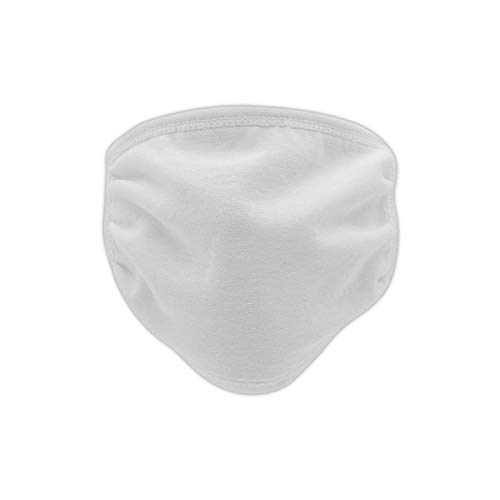 MAGID Множество памучен тъканно маска за лице с антимикробно покритие, бяла (50 памучни маски)