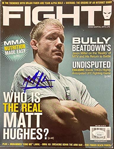 Matt Hughes Signed Autographed Fight MMA Magazine JSA 1 - Списания UFC С автограф