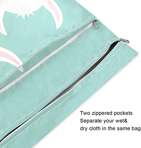 xigua Llama Сладки, Мокри и Сухи Чанти, Непромокаеми Пелени за Многократна употреба Чанта За Съхранение с Дръжка и цип