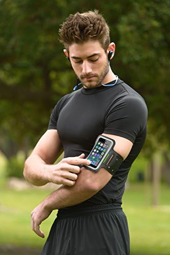 Forerunner Sportband+ iPhone 5 Лентата за бягане с две допълнителни портове за слушалки-Безплатно слушане Работи с iPod Touch 5 за 8-14-инчов ръце