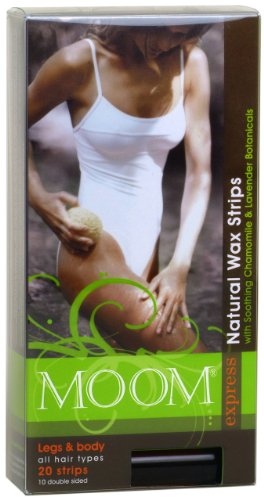 Moom Express Pre Waxed Stripes for Legs & Body, 20 Опаковки Ивици