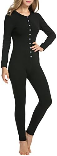 Hotouch Womens One Piece Pajama Union Suit Thermal Underwear Set Пижами Пижамный Гащеризон Union S-XXL