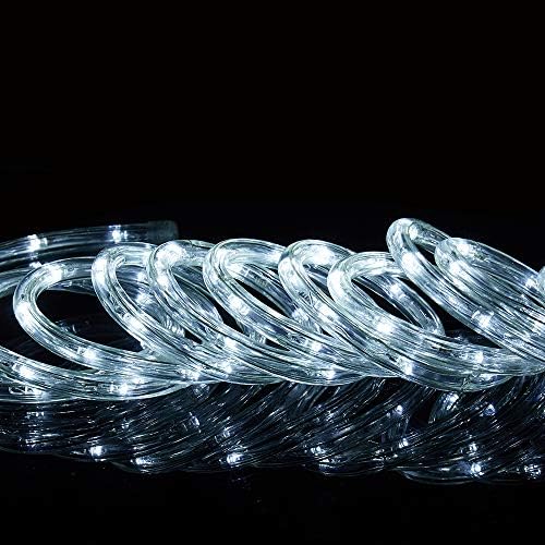 HuiZhen Outdoor Indoor Въжето Светлини,110v 100ft Connectable led Въже, Outdoor Lights Waterproof Kit for Party,Wedding,Background,Trees,Pool,Eaves