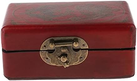 HGVVNM Ковчег за бижута 1 бр. декоративна Дървена кутия за съхранение на Куфар под формата на Сандък в Стил Винтажного
