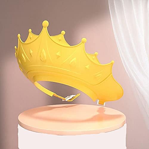 HIRAKI Kids Ear Protective Cap Shampoo Cap Baby Crown Shower Cap Soft Cartoon Bath Visor Hat Adjustable Baby Water-Proof