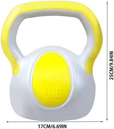 Cfty Kettlebell 6 кг Squat Weightlifting Muscle Strength Training Male and Female Home Fitness Equipment (Жълто, едно парче)