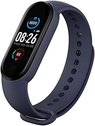 M5 Цветен екран на Смарт гривна Монитор на сърдечната честота Смарт часовници Фитнес Bluetooth Спорт Водоустойчив Смарт-гривна (цвят : лилав) - Розов