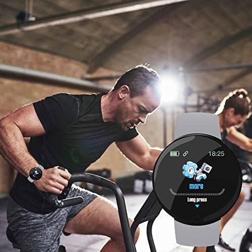 Marryself D18S 1.44 Инчов Smart Watch Sleep Monitoring Fitness Tracker - Водоустойчив - Гривна, Подарък за мъже и жени (сив)