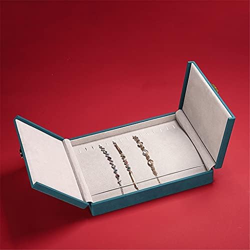 SMLJLQ Jewelry Box Jewelry Storage Tray Jewelry Showcase Display Organizer for Earrings Watches Vintage Storage Box (Color
