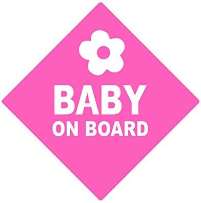 CRDesign Baby On Board Baby Inside Рибка Decal Sticker for Car Truck SUV Bumper Window (Baby Pink)