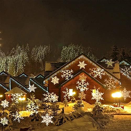 KOVOSCJ Stage Светлини Solar Powered LED Projector Moving Snowflake Disco Light Waterproof Коледа Stage Outdoor Lights