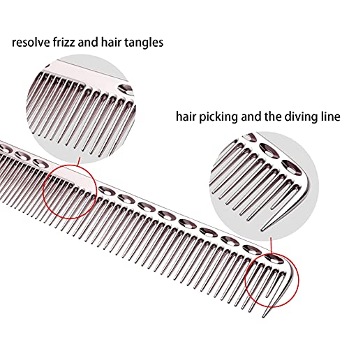 CGBARBER професионален алуминиев гребен за обличане, 4 тип метални гребени за коса за оформяне на косата в комплект дългият гребен за подстригване,shoort стайлинг comb,дръж?