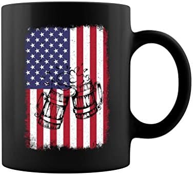 Една Чаша с Флага на САЩ - Печат от двете страни