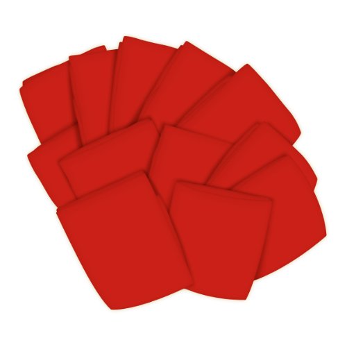 SheetWorld 12 Pack Fitted Basket Sheets 13 x 27 - Плътен червен трикотажный трикотаж - Произведено в САЩ