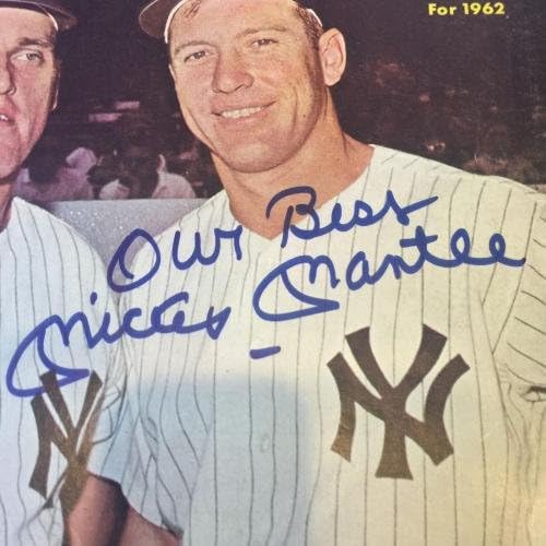 Красив Мики дод мантия подписа спортен вестник, 1962, с Роджър Марисом PSA DNA COA - Списания MLB с Автограф
